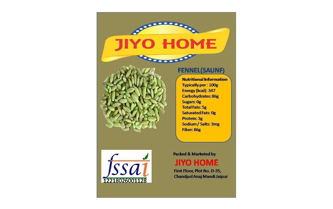 Jiyo Home Fennel (Saunf)    Pack  600 grams